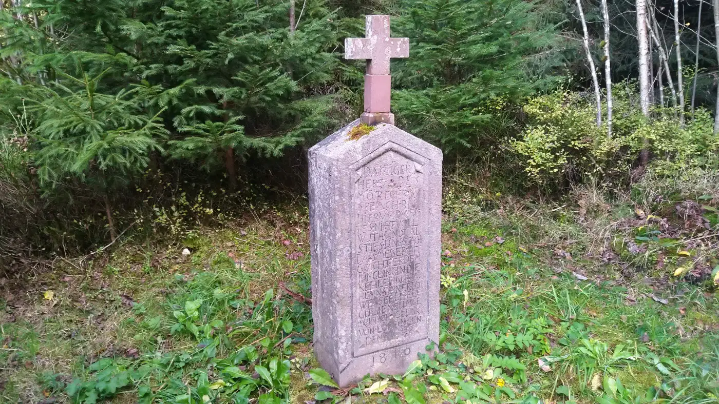 Bildtitel: Mörderkreuz (Sühnekreuz) zwischen Friedenweiler und Röthenbach