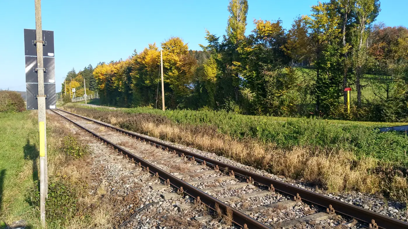 Bildtitel: Bahnline Immendingen Blumberg entlang des Gerentgrabens