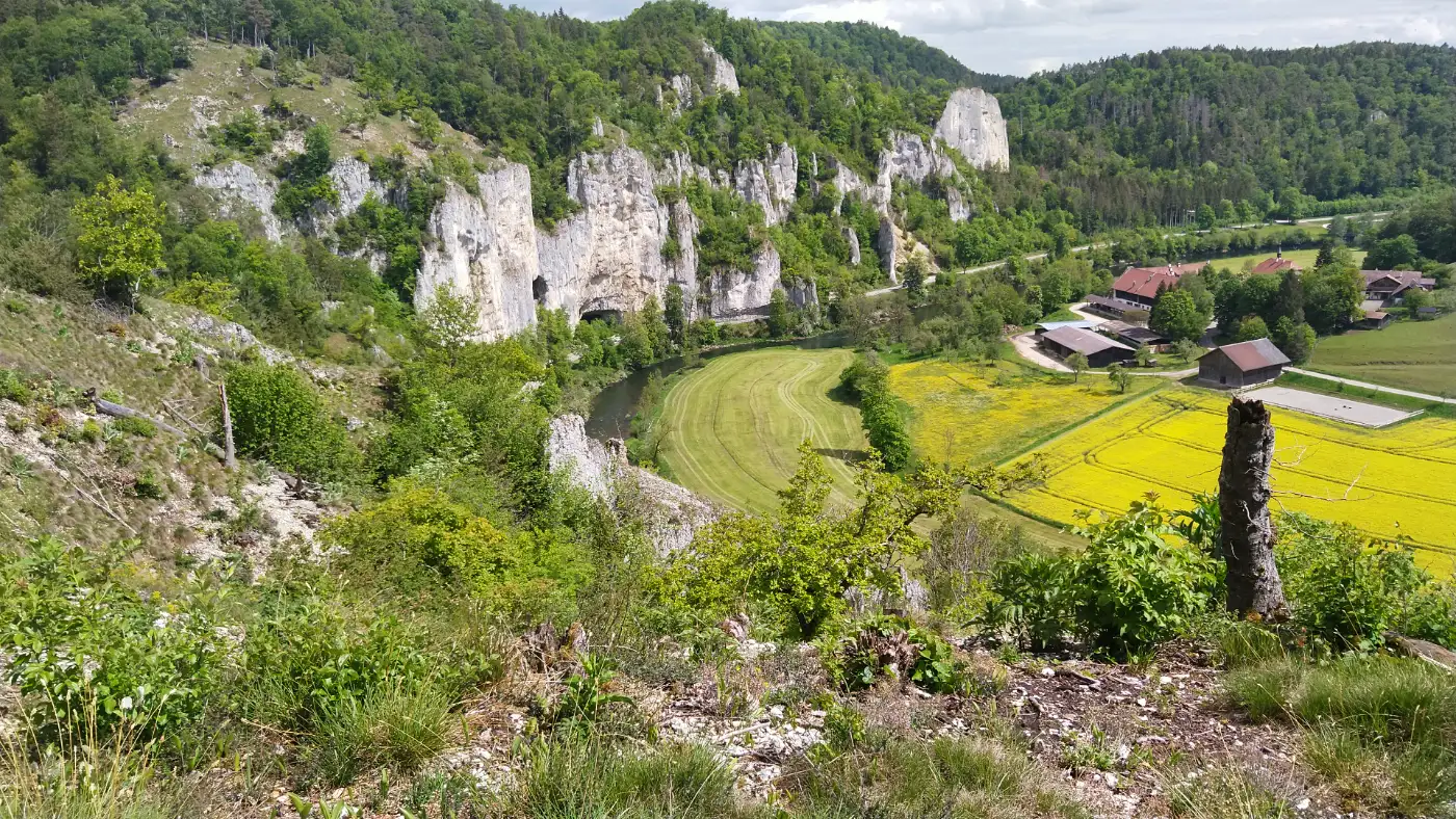 Bildtitel: Donautal mit Fesengarten und Rabenfels