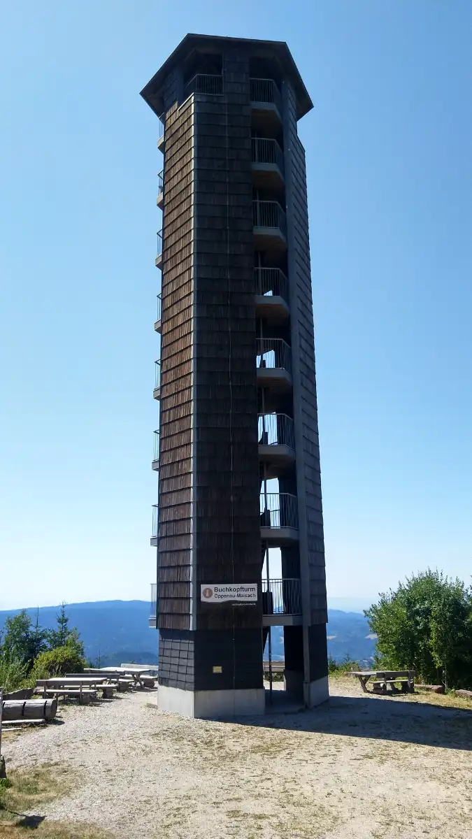 Bildtitel: Aussichtsturm auf dem Buchkopf 927 m ü. NHN